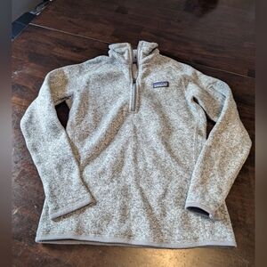 Patagonia Quarter Zip Better Sweater, Grey, Women's Small